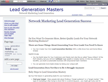 Tablet Screenshot of networkmarketingleadgeneration.wikidot.com