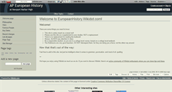 Desktop Screenshot of europeanhistory.wikidot.com
