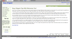 Desktop Screenshot of easy-origami.wikidot.com