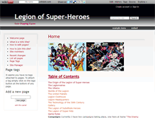 Tablet Screenshot of legionofsuperheroes.wikidot.com