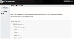 Desktop Screenshot of gamemakerrpg.wikidot.com