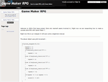 Tablet Screenshot of gamemakerrpg.wikidot.com