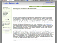 Tablet Screenshot of bestpocketcamcorder.wikidot.com