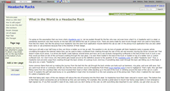 Desktop Screenshot of headacheracks.wikidot.com