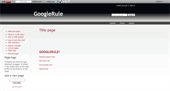 Desktop Screenshot of googlerule.wikidot.com