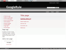 Tablet Screenshot of googlerule.wikidot.com