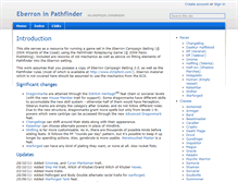 Tablet Screenshot of pf-eberron.wikidot.com