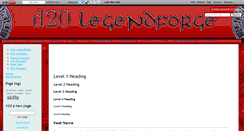 Desktop Screenshot of d20legendforge.wikidot.com