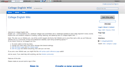 Desktop Screenshot of collegeenglishwiki.wikidot.com