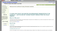 Desktop Screenshot of cooleyunofficialschedule.wikidot.com