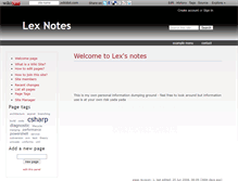 Tablet Screenshot of lex.wikidot.com