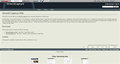 Desktop Screenshot of directxcapture.wikidot.com