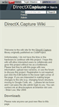 Mobile Screenshot of directxcapture.wikidot.com