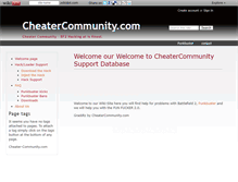 Tablet Screenshot of cheatercommunity.wikidot.com
