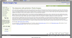 Desktop Screenshot of plastic-surgery-tips.wikidot.com