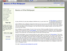 Tablet Screenshot of ipad-wallpapers.wikidot.com