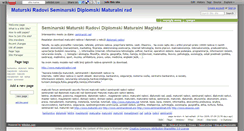 Desktop Screenshot of maturski-radovi.wikidot.com