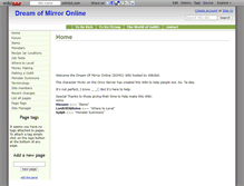 Tablet Screenshot of dreamofmirroronline.wikidot.com