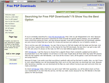 Tablet Screenshot of freepspdownloads.wikidot.com
