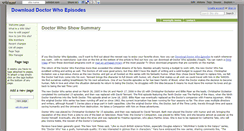 Desktop Screenshot of downloaddoctorwhoepisodes.wikidot.com