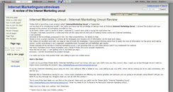 Desktop Screenshot of internet-marketinguncutreviews.wikidot.com