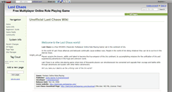Desktop Screenshot of lastchaos.wikidot.com
