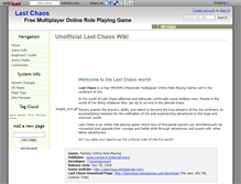Tablet Screenshot of lastchaos.wikidot.com