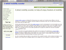 Tablet Screenshot of 3wheelmobilityscooter.wikidot.com