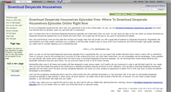 Desktop Screenshot of downloaddesperatehousewives.wikidot.com