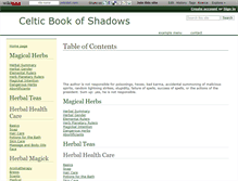 Tablet Screenshot of celticbookofshadows.wikidot.com