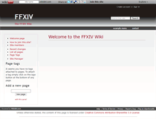 Tablet Screenshot of ffxiv.wikidot.com