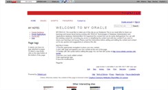 Desktop Screenshot of myoracle.wikidot.com