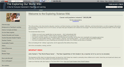 Desktop Screenshot of exploringsciencewiki.wikidot.com