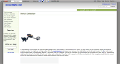 Desktop Screenshot of metaldetectors.wikidot.com