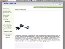 Tablet Screenshot of metaldetectors.wikidot.com