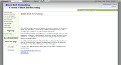 Desktop Screenshot of blackbeltrecruiting.wikidot.com