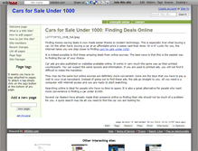 Tablet Screenshot of carsforsaleunder1000.wikidot.com