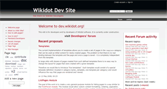 Desktop Screenshot of dev.wikidot.org