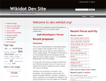 Tablet Screenshot of dev.wikidot.org