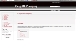Desktop Screenshot of caughtnotsleeping.wikidot.com