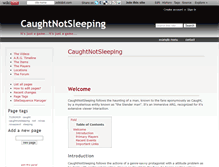 Tablet Screenshot of caughtnotsleeping.wikidot.com