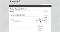 Desktop Screenshot of ibmathstuff.wikidot.com