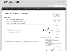 Tablet Screenshot of ibmathstuff.wikidot.com