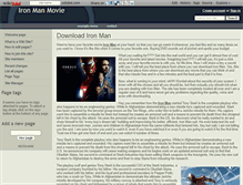 Tablet Screenshot of iron-man-movie.wikidot.com