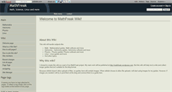 Desktop Screenshot of mathfreak.wikidot.com