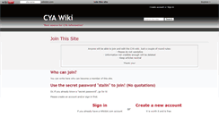 Desktop Screenshot of cya.wikidot.com