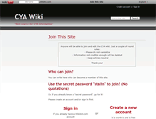 Tablet Screenshot of cya.wikidot.com