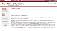 Desktop Screenshot of copynintendowiigames.wikidot.com