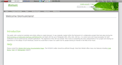 Desktop Screenshot of biomusic.wikidot.com