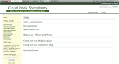 Desktop Screenshot of cloudpeaksymphony.wikidot.com